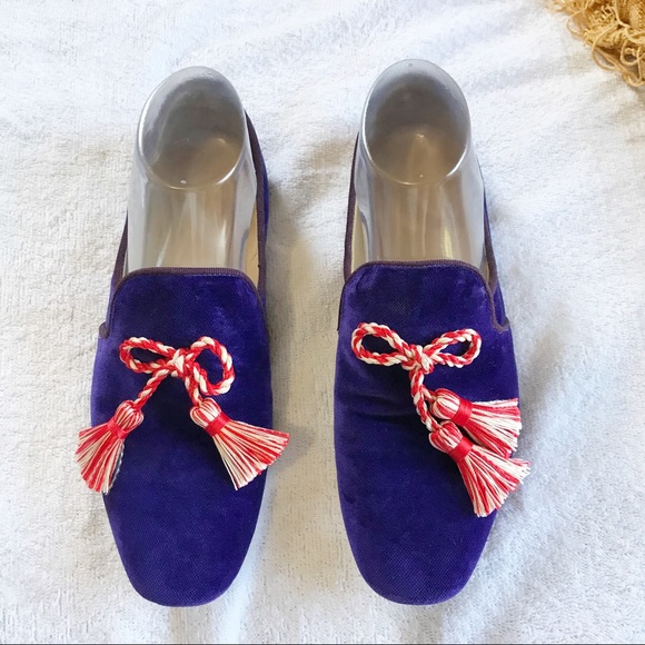 J. Crew Shoes - SOLD J.Crew Velvet Smoking Slippers Loafers Shoe 8